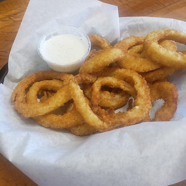 Basket of Onion Rings.