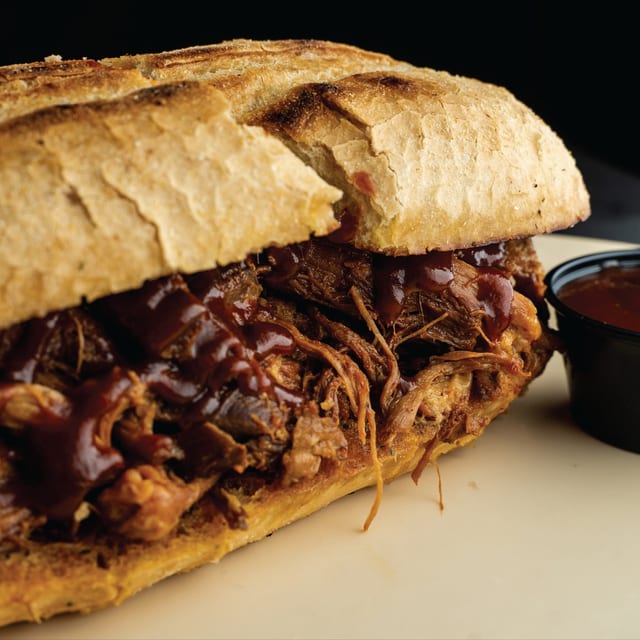 BBQ Pulled Pork Sandwich.